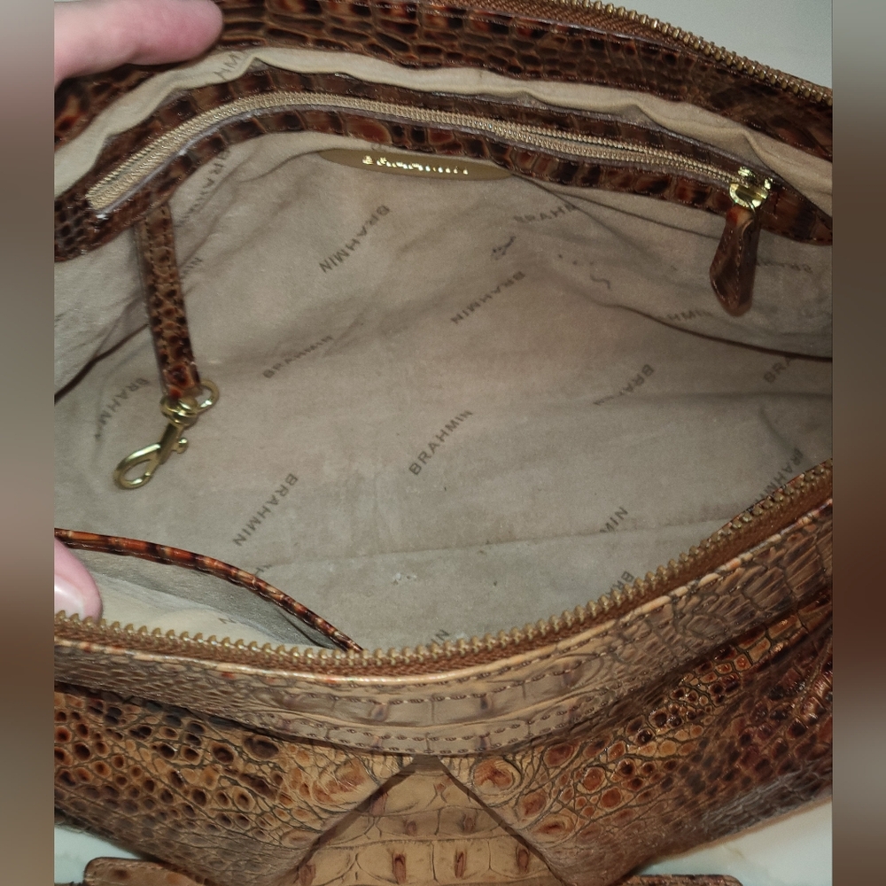 Brahmin Vintage pleated Y2K Baguette Daria shoulder bag EUC - Picture 12 of 16